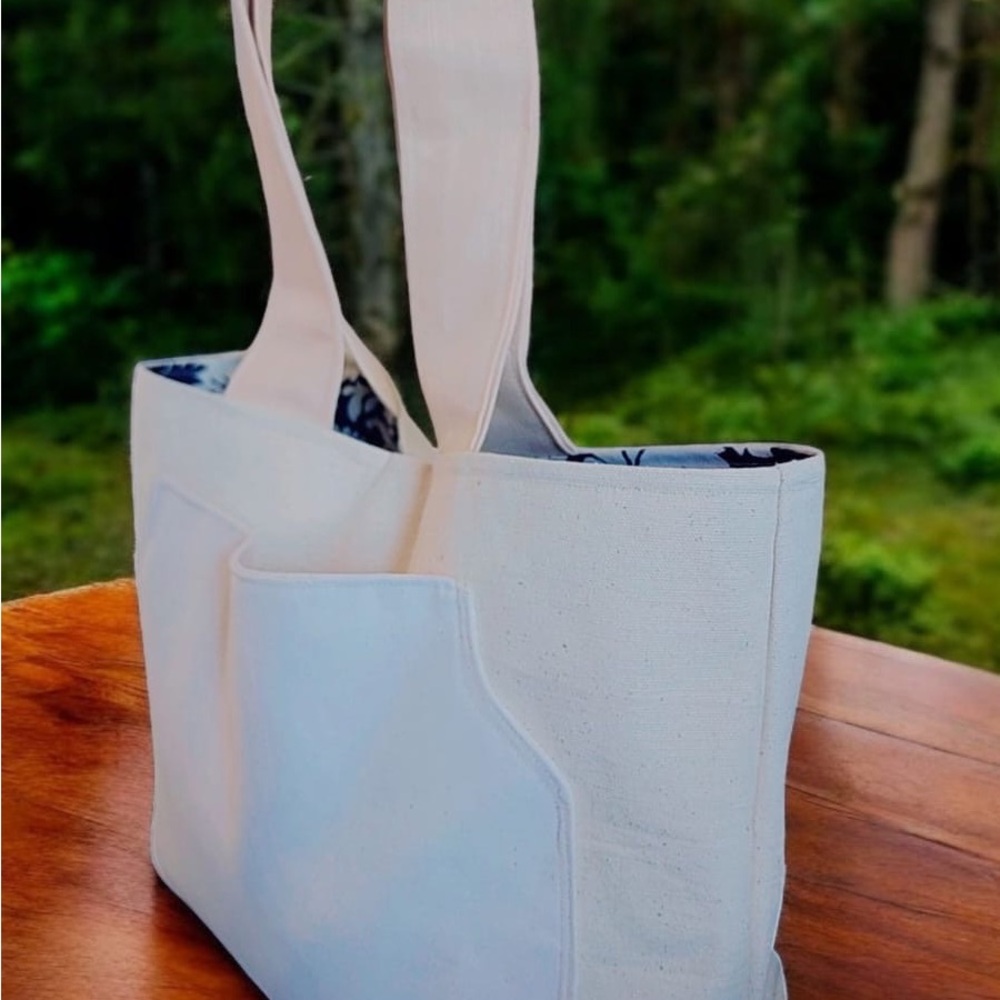 Elegant White Tote Bag